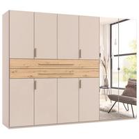 Šatní skříň LUMIO, šířka 270 cm - kašmírová/dub artisan, Konvenční, kompozitní dřevo/sklo (270/208/58cm) - Modern Living