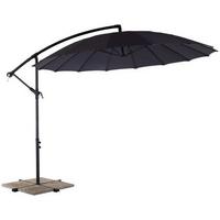 Ampelschirm Shanghai DM: 290 H: 258 cm Anthrazit - Anthrazit/Schwarz, MODERN, Kunststoff/Textil (290/258cm) - Ondega