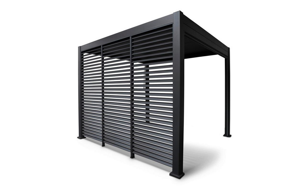 Boční stěna k altánu MIRADOR ZUBEHÖR ANTHRAZIT - antracitová, Moderní, kov (123,5/240/10cm) - Gardenson