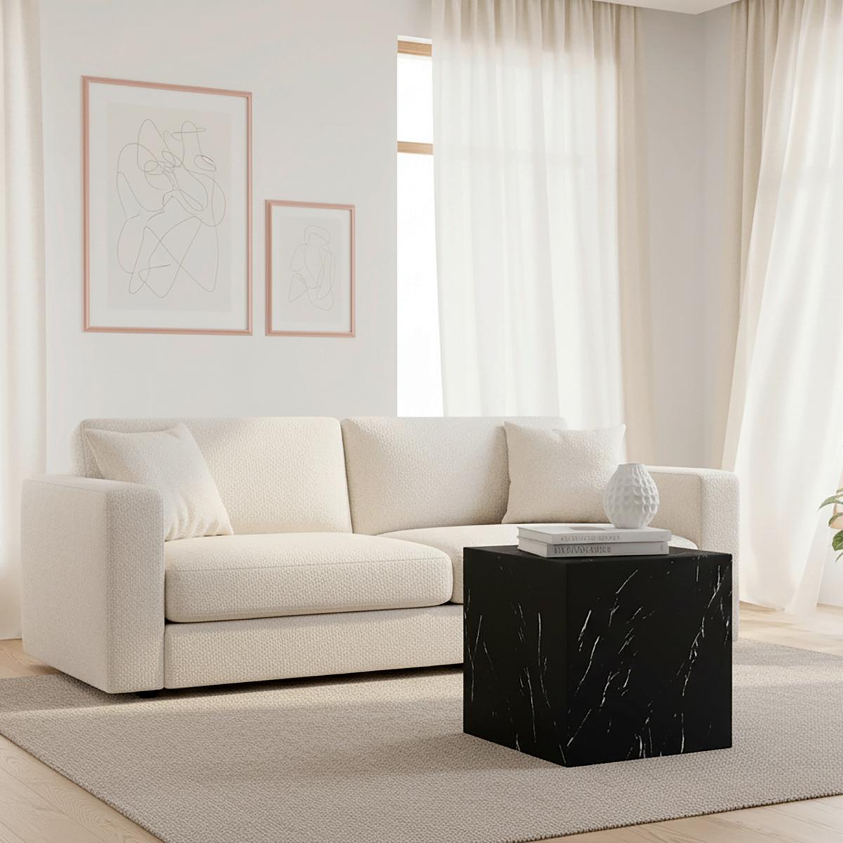 KONFERENČNÍ STOLEK EZRA - černá, Moderní, kompozitní dřevo (40/45,5/40cm) - Bessagi Home