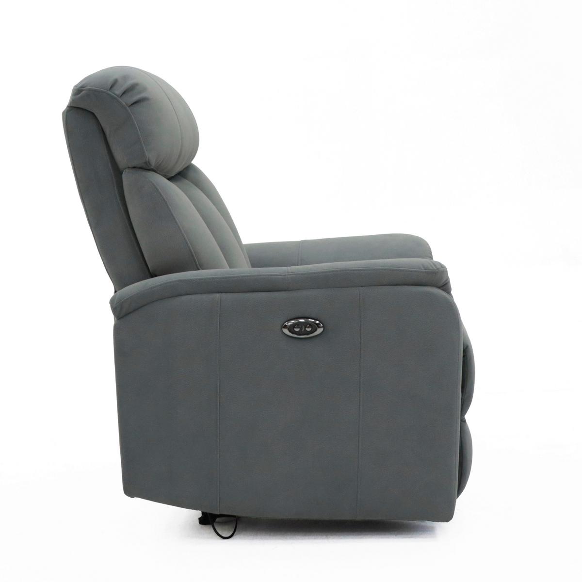 Fernsehsessel Laurel mit Relaxfunktion Dunkelgrau - Dunkelgrau, Basics, Textil/Metall (88/106/90cm) - P & B
