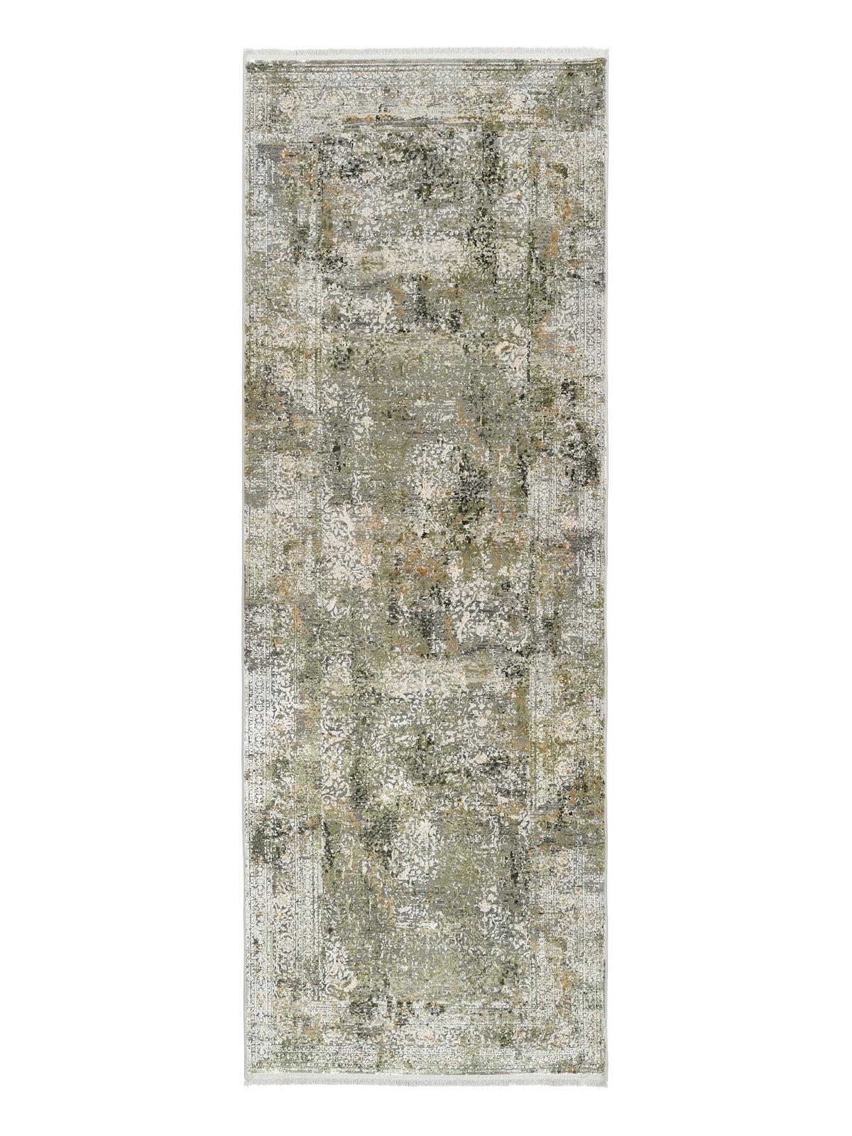 Teppich Läufer Grau/Grün Avignon 80x250 cm - Grau/Grün, Design, Textil (80/250cm) - Dieter Knoll