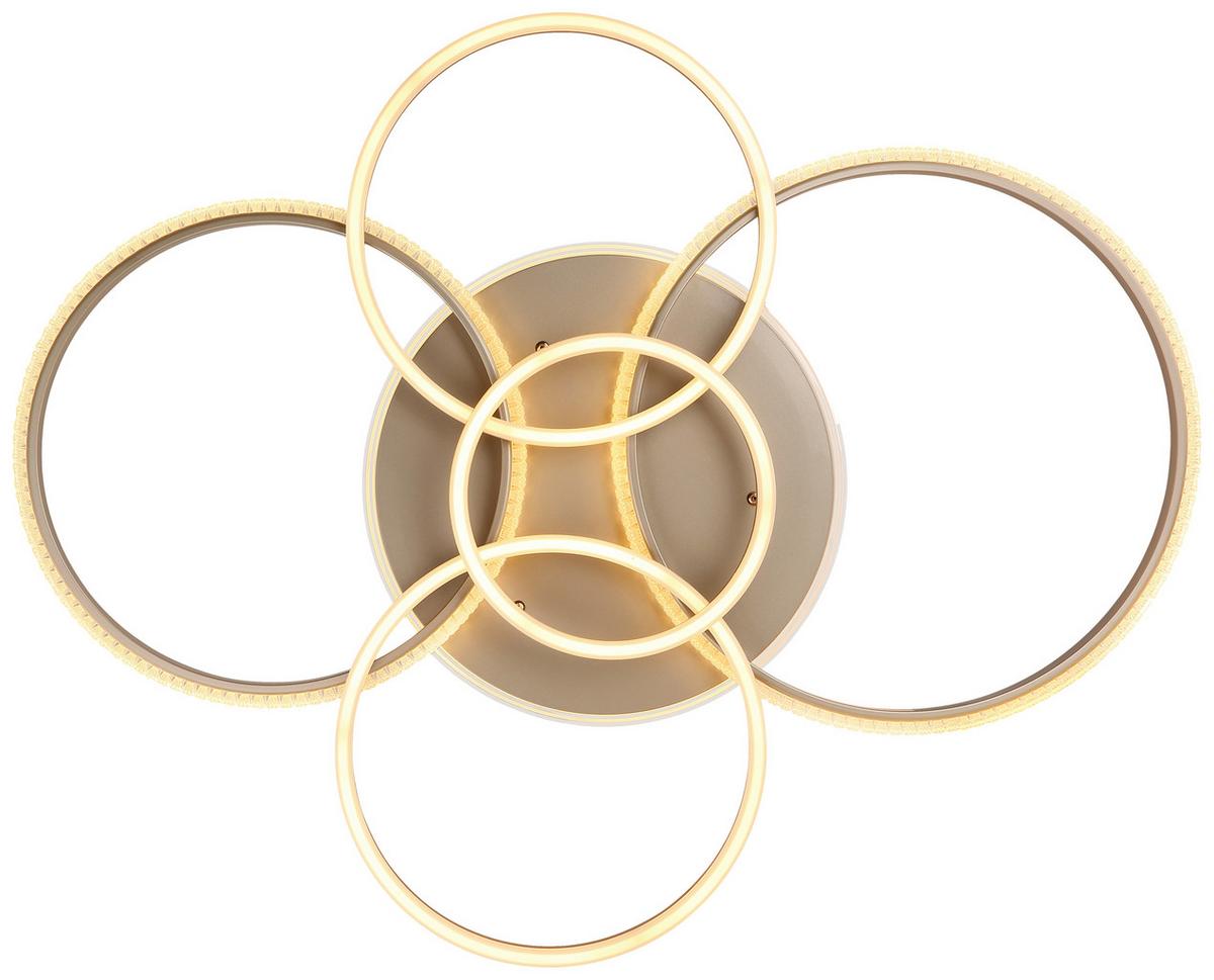 STROPNÉ LED SVIETIDLO LORELEI - číra/šampanská, Design, kov/plast (110/88/12cm) - Globo