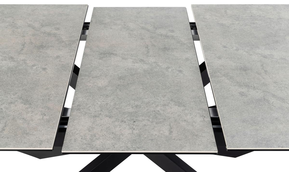 Esstisch Irwine H000023566 - Schwarz/Grau, Design, Glas/Keramik (168-210/90/76cm) - MID.YOU