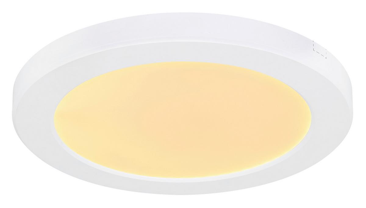 LED-Deckenleuchte Nita Ø 22 cm, Farben Fixierbar - Opal/Weiß, MODERN, Kunststoff (22/1,8cm) - Luca Bessoni