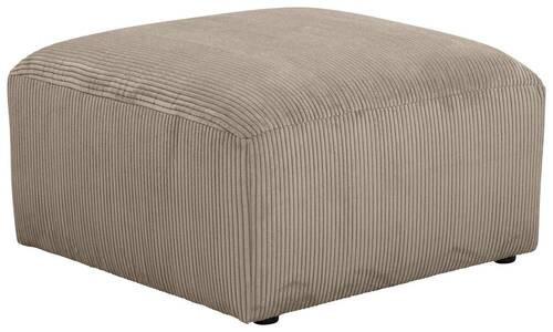 Polsterhocker Lenata Taupe Cord - Taupe/Schwarz, Design, Textil (75/75/45cm) - Max Winzer