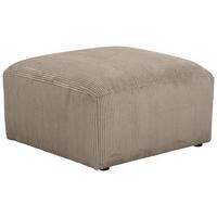 Polsterhocker Lenata Taupe Cord - Taupe/Schwarz, Design, Textil (75/75/45cm) - Max Winzer