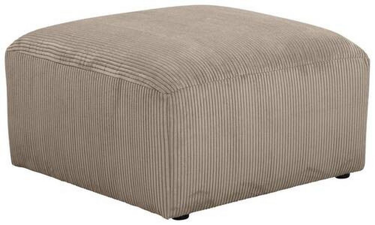 Polsterhocker Lenata Taupe Cord - Taupe/Schwarz, Design, Textil (75/75/45cm) - Max Winzer