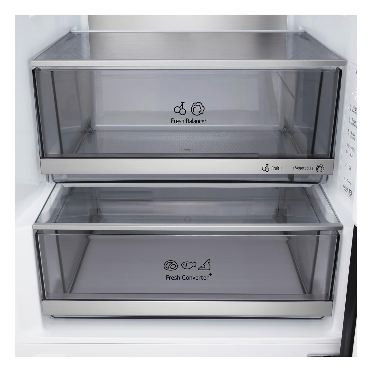 Kühl-Gefrier-Kombination GBBS7 26AEV, EEKL: A - Schwarz, Basics, Metall (59,7/203/67,4cm) - LG
