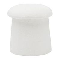 Taburet FUNGI -TREND- - bílá/krémová, Romantický / Rustikální, kompozitní dřevo/textil (41/43/41cm) - Premium Living