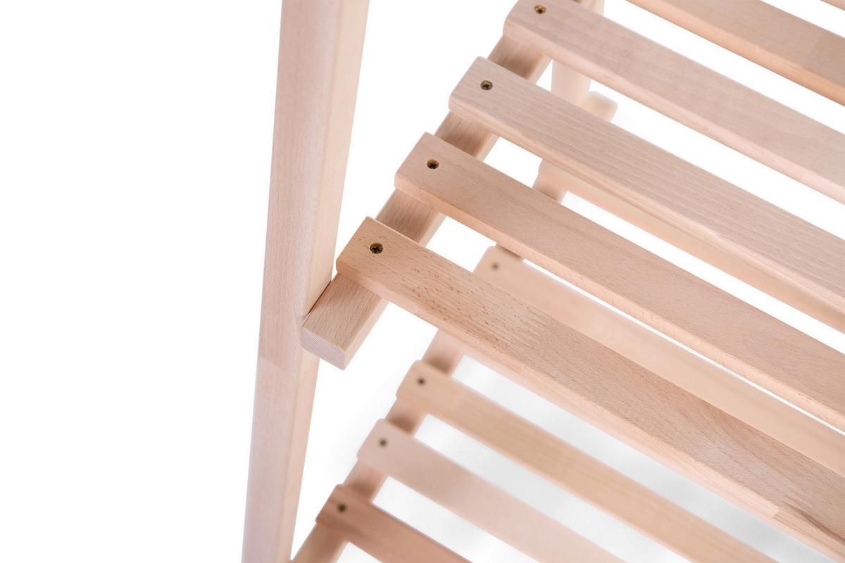 Kindergarderobe, Tipi Buche Massiv, B: 60 Cm - Wengefarben/Weiß, Basics, Holz (60/197/60cm) - Childhome
