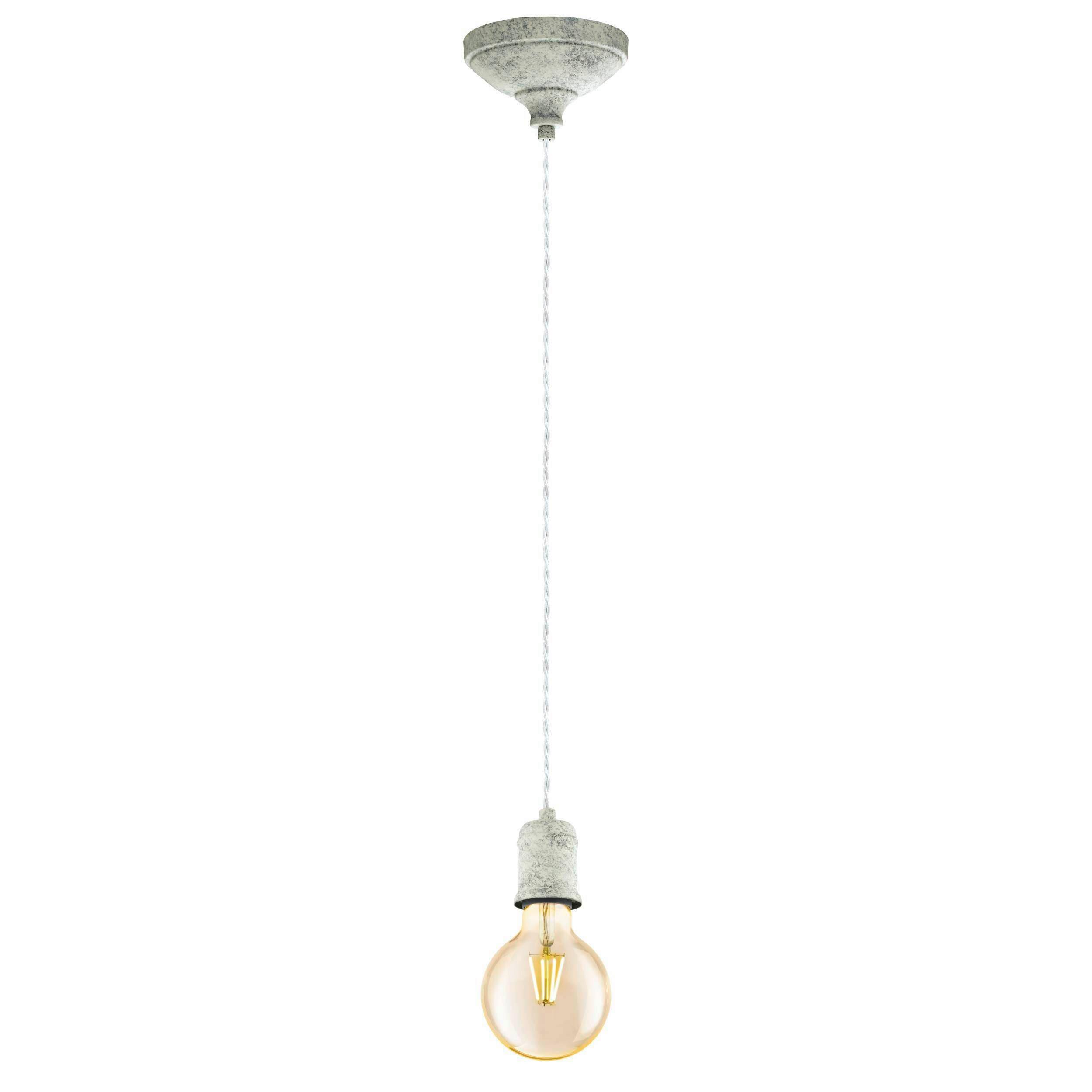 Hängeleuchte 32533_yorth - Weiß, Natur, Metall (12,5/200cm) - Eglo