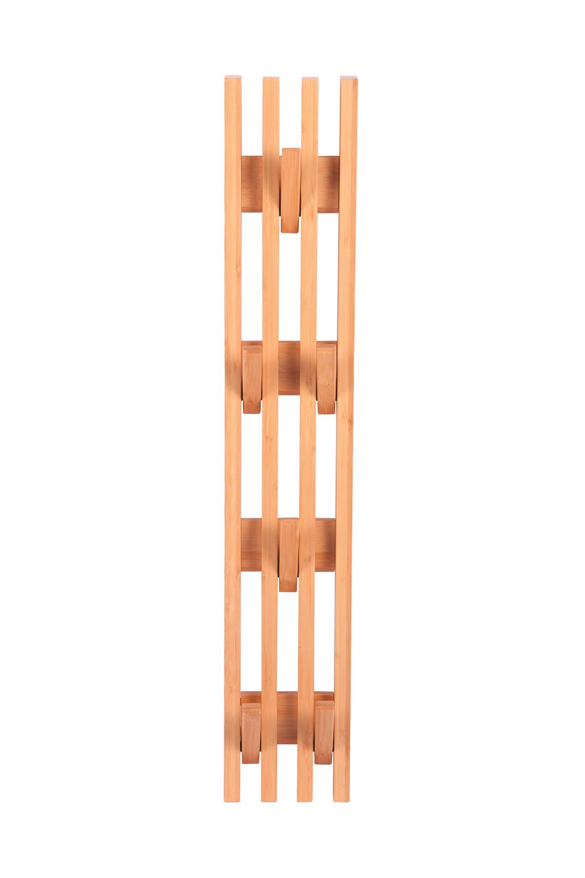 Nástenný vešiak BONNIE, bambus - prírodná farba, Modern, drevo (14/80/3,5cm) - Mömax