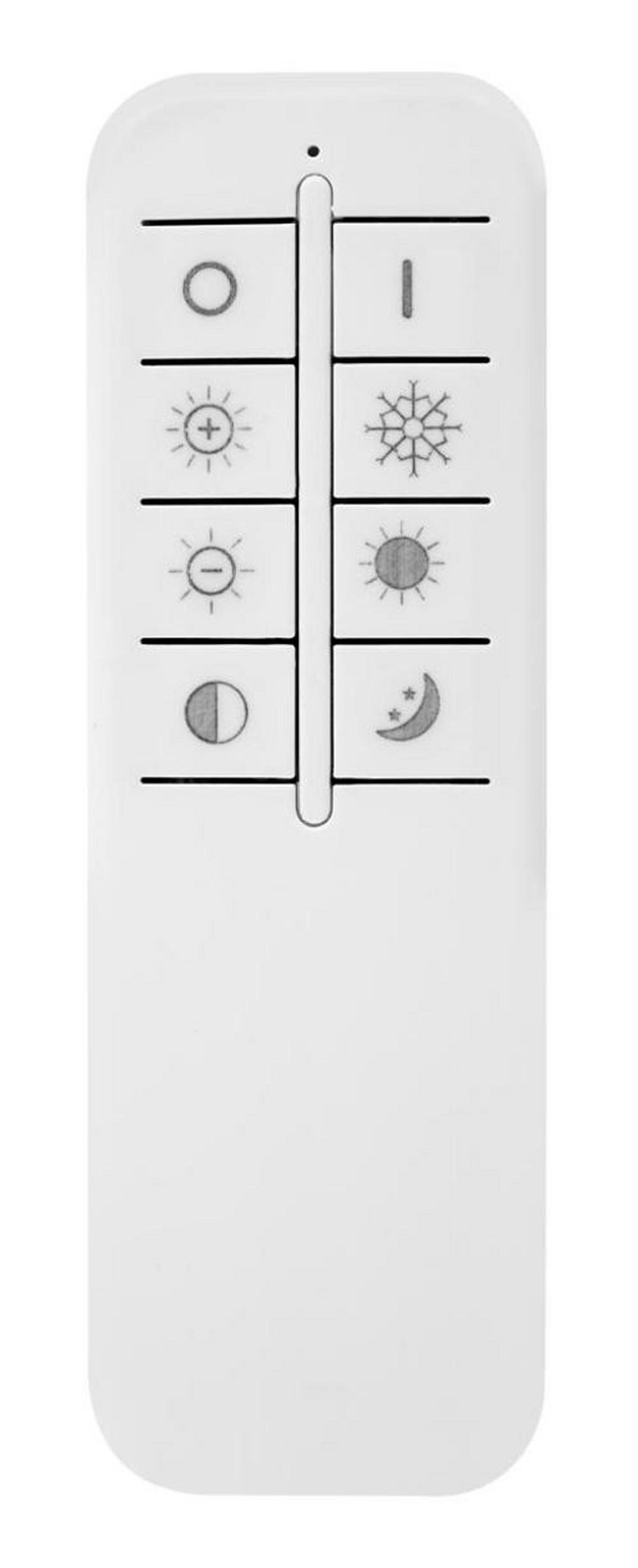 LED-Deckenleuchte Mavy Ø 48 cm mit Fernbedienung - Weiß/Grau, Basics, Kunststoff/Metall (48/10cm) - Globo