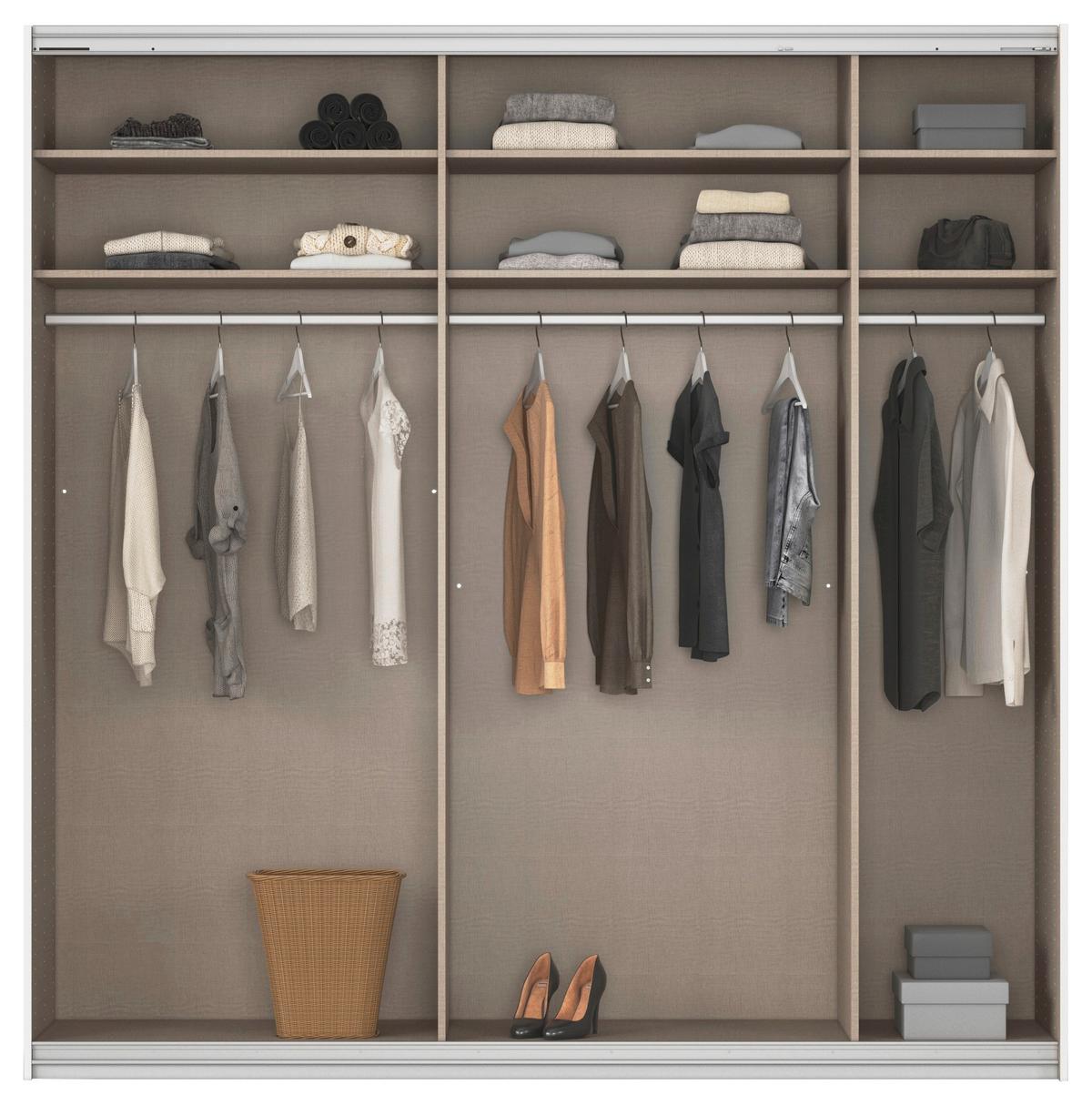 Schwebetürenschrank B: 225cm Feldkirch Eiche Dekor - Eiche Artisan, MODERN, Holzwerkstoff (225/229/62cm)