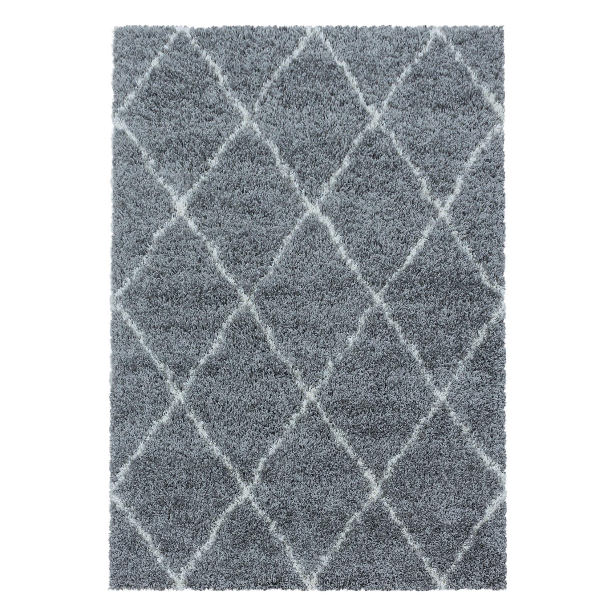 Hochflor Teppich Grau Alvor 120x170 cm - Grau, Basics, Textil (120/170cm)
