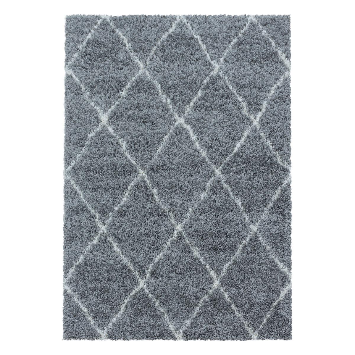 Hochflor Teppich Grau Alvor 80x150 cm - Grau, Basics, Textil (80/150cm)