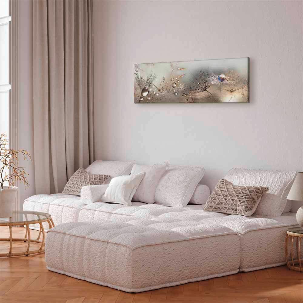 Leinwandbild Morning Song Grau Beige B: 150 cm - Beige/Grau, Basics, Holz/Textil (150/50/1.2cm) - artgeist