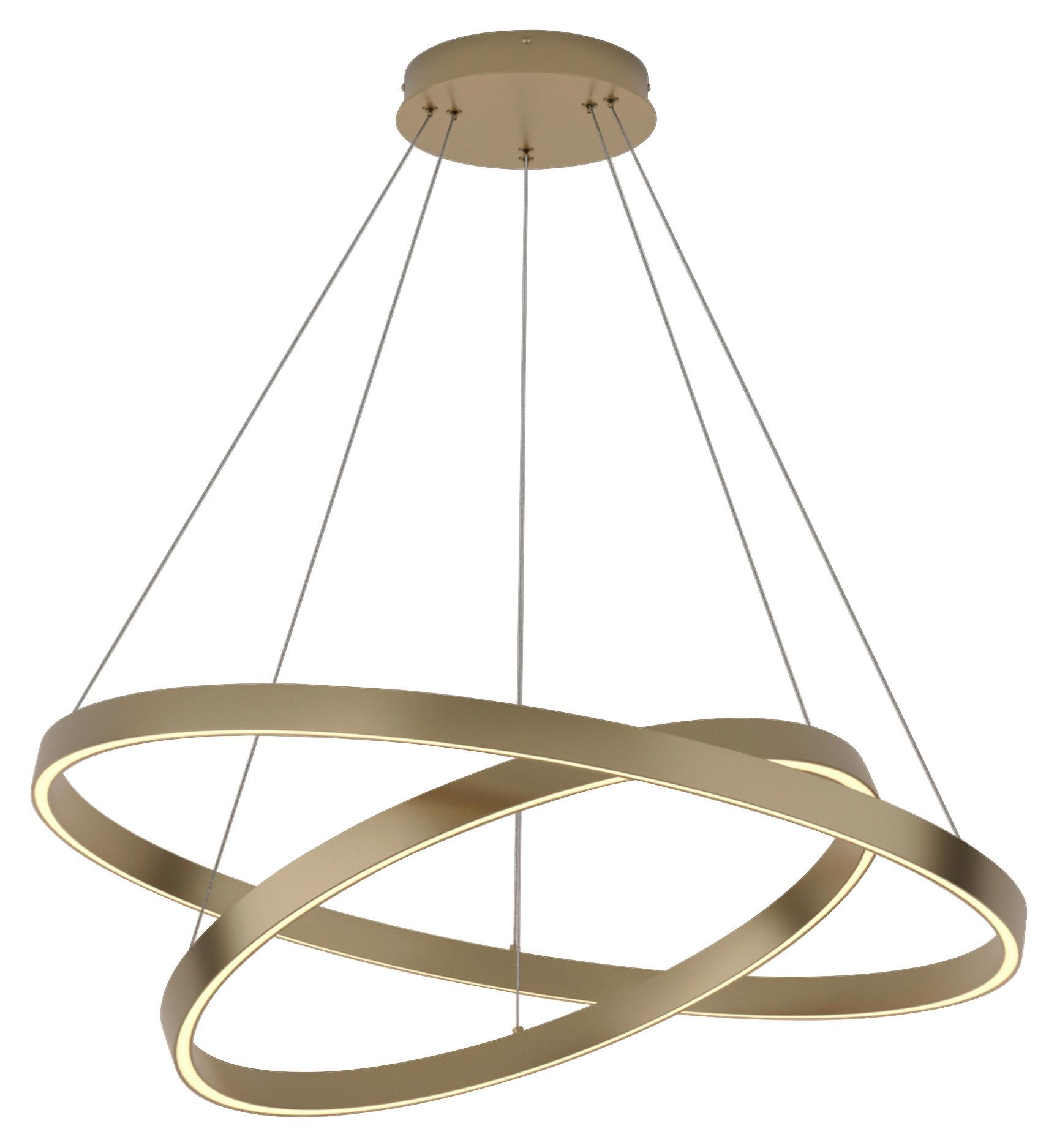 Pendelleuchte Rim - Messingfarben, Basics, Metall (80/100/80cm) - MAYTONI