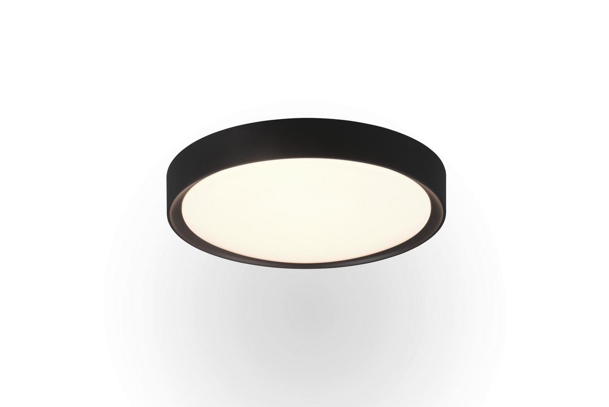Led-deckenleuchte Clarimo Ø 33 Cm, 1-Flammig, Rund - Schwarz, Basics, Kunststoff (33/9cm) - Trio Leuchten