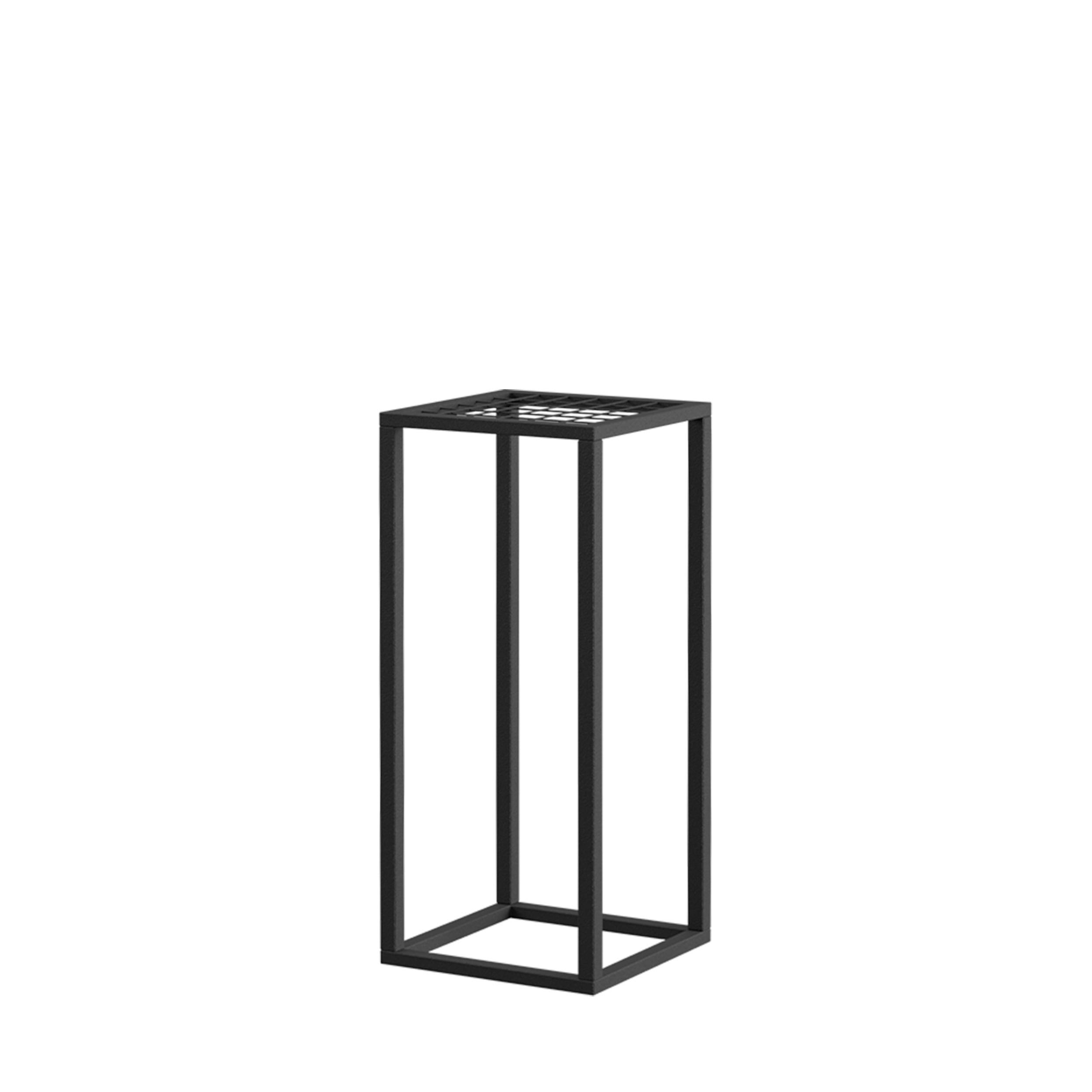 Blumenständer Aluminium Schwarz Bxhxt: 19x45x19 Cm - Schwarz, Basics, Metall (19/45/19cm)