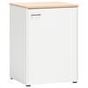 Mehrzweckschrank Weiß/Eichefarben B: 67,1 cm - Eichefarben/Schwarz, MODERN, Holzwerkstoff (67,1/95,8/60cm) - MID.YOU