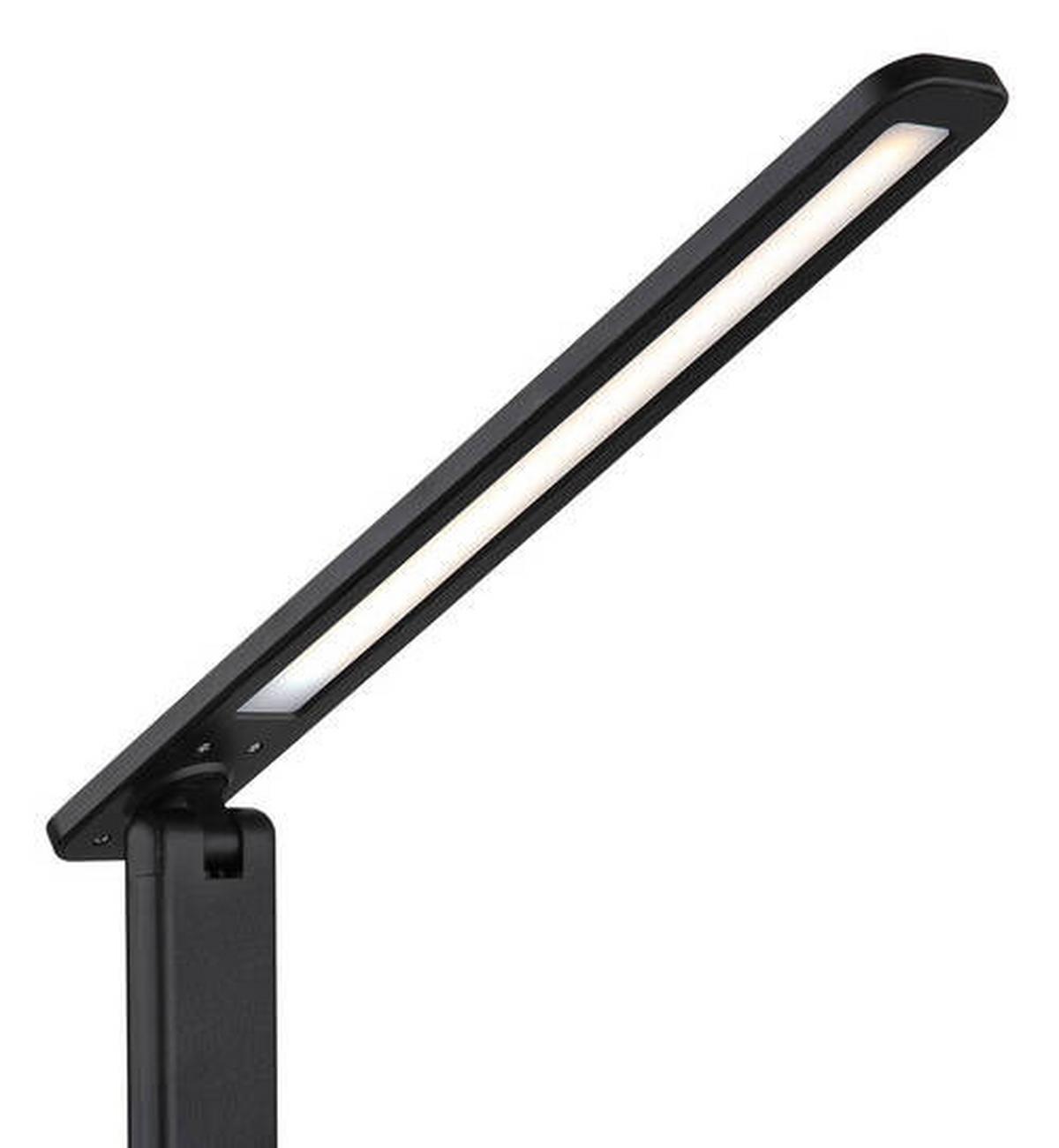Led-schreibtischleuchte 58439s - Opal/Schwarz, Design, Leder/Kunststoff (28/11,5/50cm) - Globo