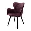 Armlehnstuhl Sarander Bordeaux/Schwarz Gepostert - Bordeaux/Schwarz, Basics, Holz/Textil (62/87/65cm) - MID.YOU
