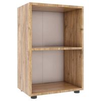 Regál na šanóny Ulas š: 49 cm, dub medový - černá/medový dub, Moderní, kompozitní dřevo/plast (49/74/32cm) - MID.YOU