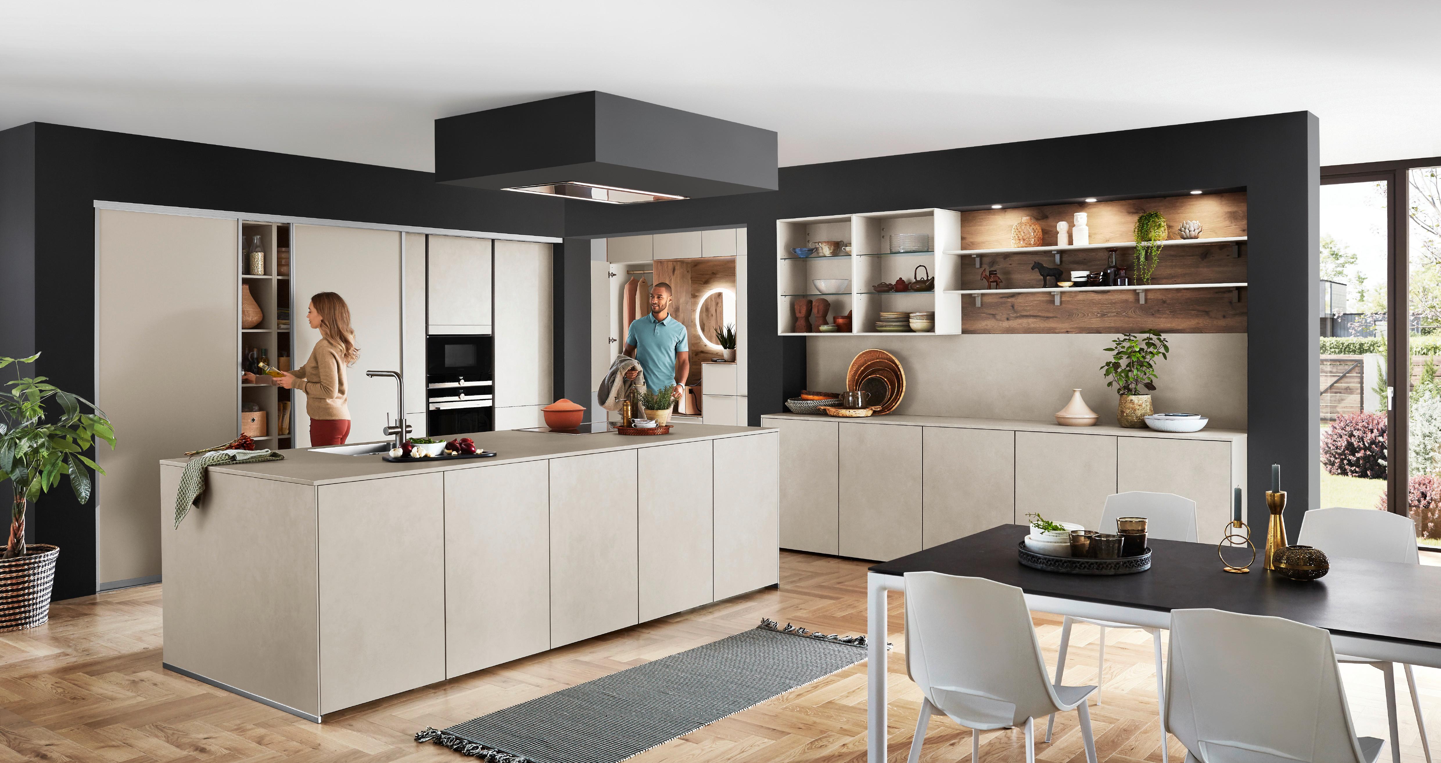 Einbauküche Riga Frei Planbar Modern, Grifflos - MODERN, Holzwerkstoff - Vertico