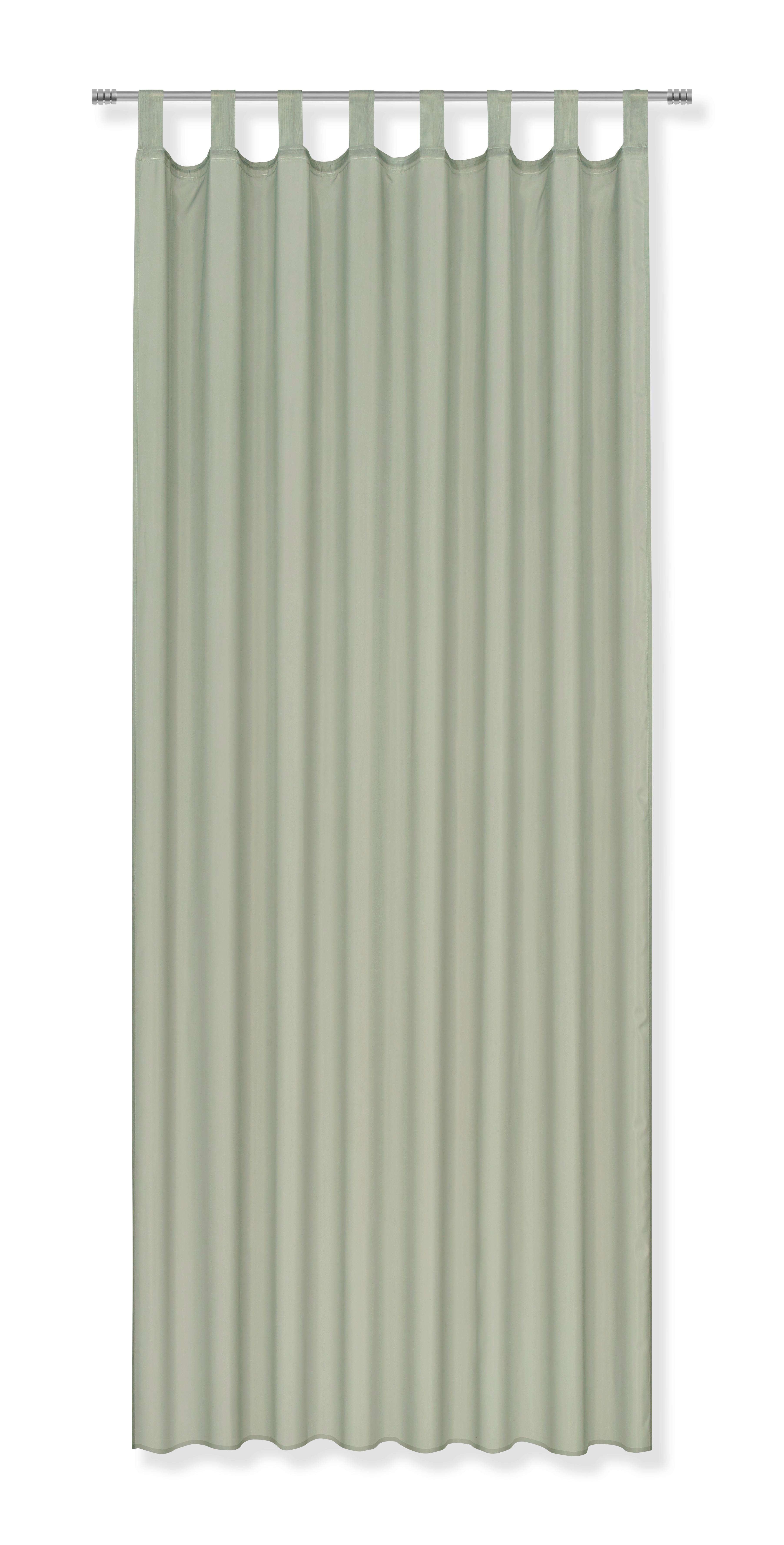 Záves S Pútkami Hanna 2ks/bal.,140/245cm - zelená, textil (140/245cm) - Based