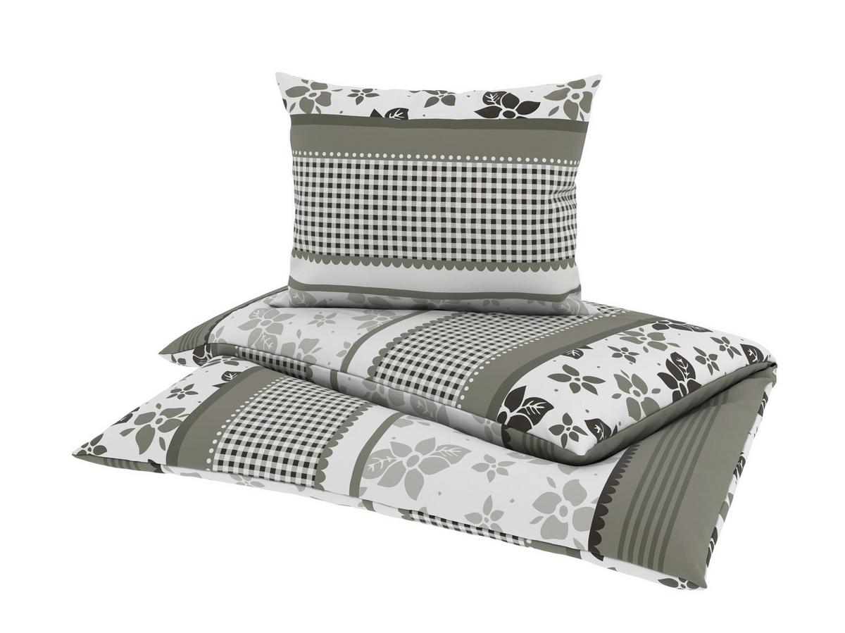 BETTWÄSCHE SABRINA - Grau, MODERN, Textil - Luca Bessoni