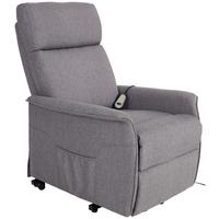 Fernsehsessel Elektrisch Graham Stoffbezug Grau - Grau, KONVENTIONELL, Textil/Metall (66/80-97/90-159,5cm) - Luca Bessoni