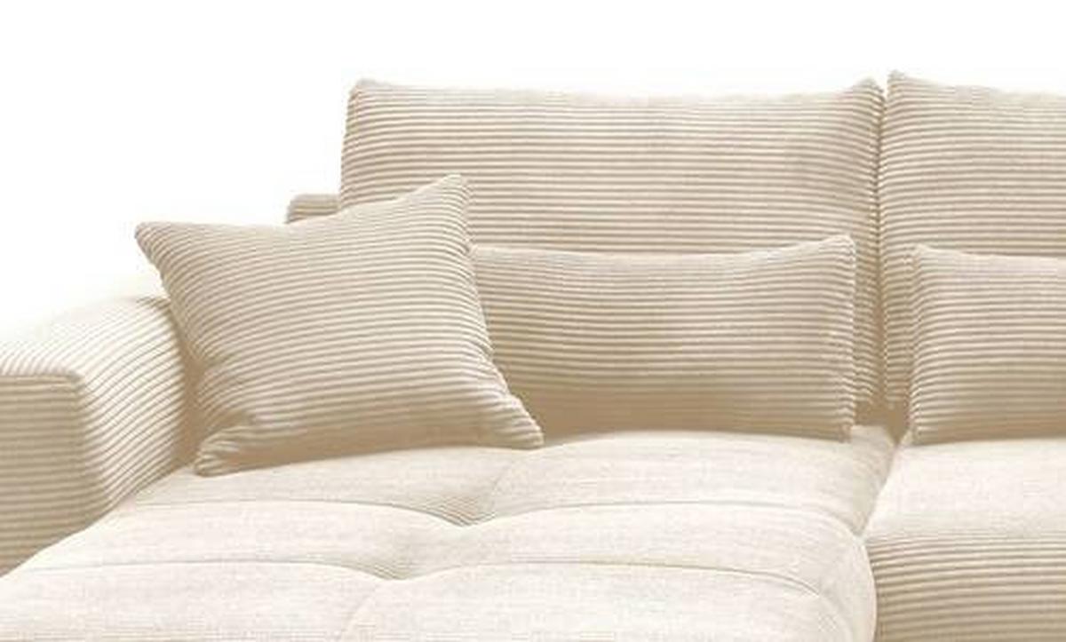 Ecksofa Federico Beige S: 188/302 cm - Beige/Schwarz, MODERN, Holz/Textil (188/302cm) - MID.YOU