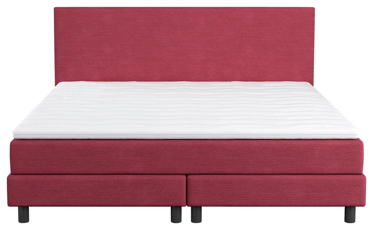 Boxbett mit Topper Andorra 140x200 cm Beere - Beere/Schwarz, MODERN, Holz/Holzwerkstoff (140/200cm) - MID.YOU