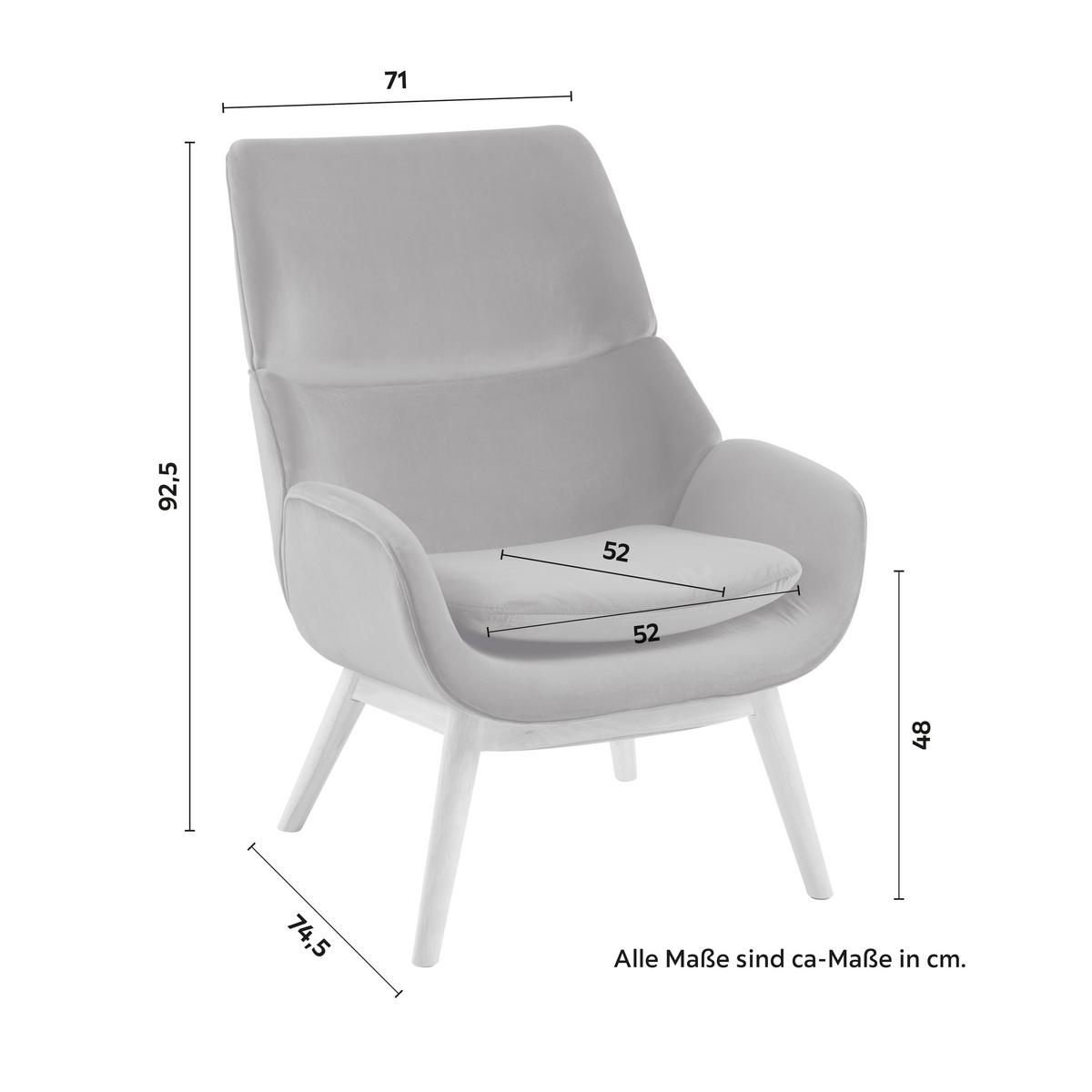 Křeslo FELIA tmavě šedá - šedá/barvy buku, Moderní, dřevo/textil (71/92,5/79cm) - Bessagi Home