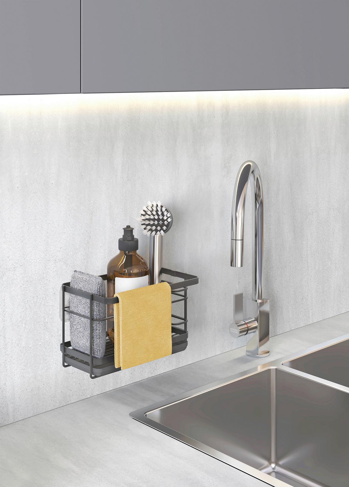 Spülorganizer Tokyo Lava - Schwarz, Basics, Metall (22/13/14cm)