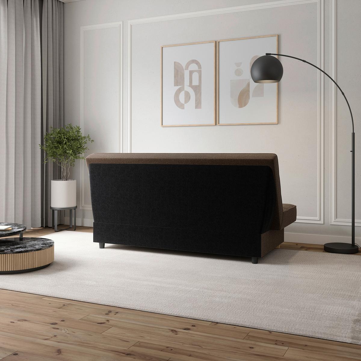 Schlafsofa Miko Braun B: 192 cm - Braun, Design, Textil (192/92/95cm) - MID.YOU
