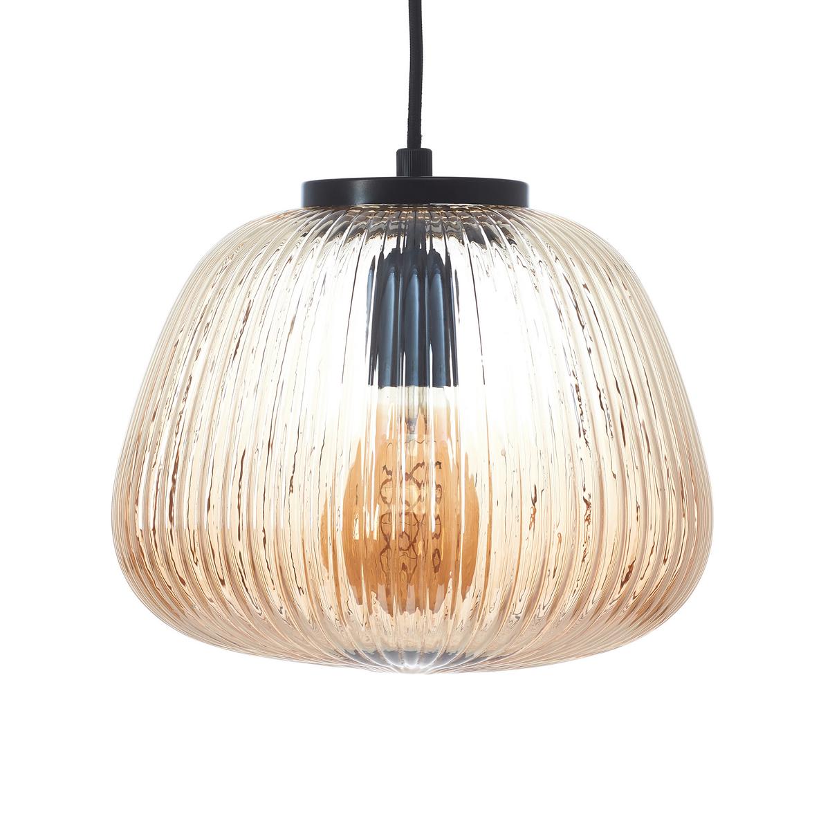 Hängeleuchte 80107/86 Kaizen - Bernsteinfarben, Design, Glas/Metall (25/176cm) - Brilliant