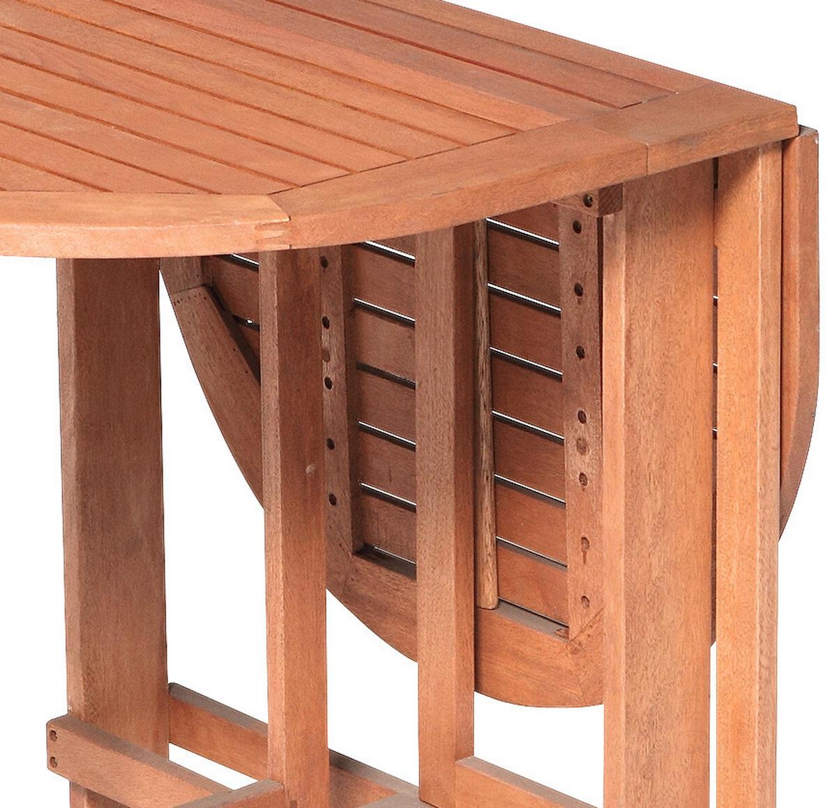 Gartentisch Klappbar Eukalyptusholz L: 120 cm - Naturfarben, KONVENTIONELL, Holz (120/74/60cm) - Gardenson