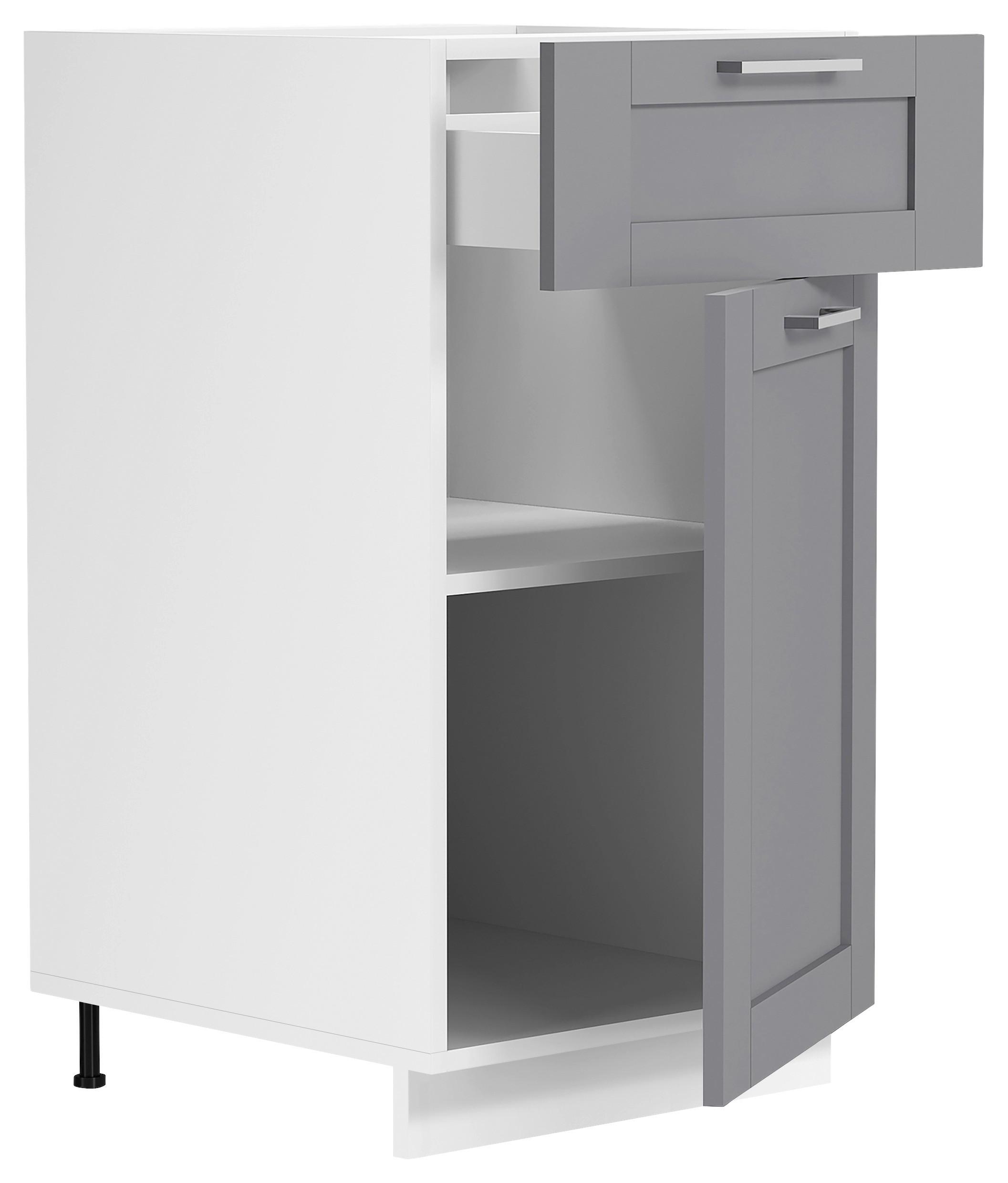 Küchenunterschrank Colura - Anthrazit/Weiß, Trend, Holzwerkstoff/Kunststoff (40/82/46cm) - MID.YOU