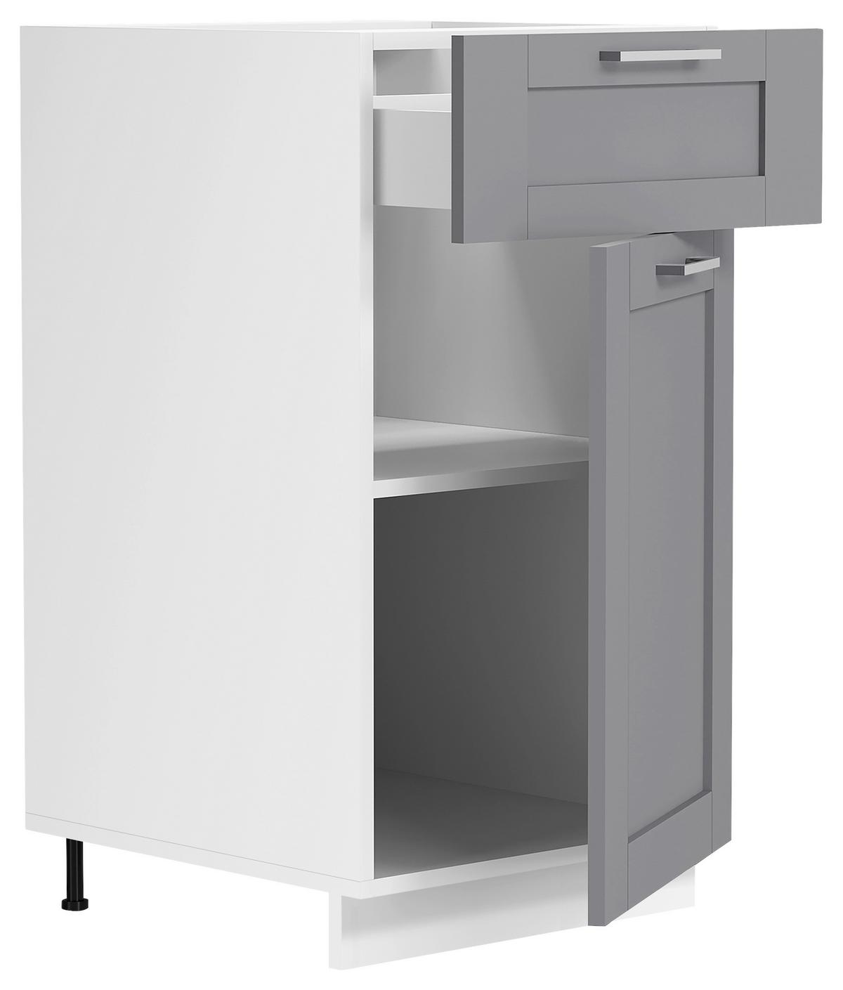 Küchenunterschrank Colura - Anthrazit/Weiß, Trend, Holzwerkstoff/Kunststoff (40/82/46cm) - MID.YOU