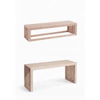 GARDEROBE Naturfarben B: 104cm - Naturfarben, Design, Holz (104/43/35cm) - Livetastic