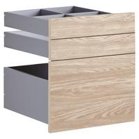 Schubladeneinsatz Unit Eiche B: 45,3 cm 3 Fächer - MODERN, Holzwerkstoff (45,3/50,3/47cm) - Ondega