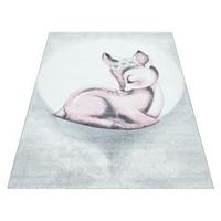 Kinderteppich Rehkitz Pink Bambi 120x170 cm - Rosa, Trend, Textil (120/170cm)