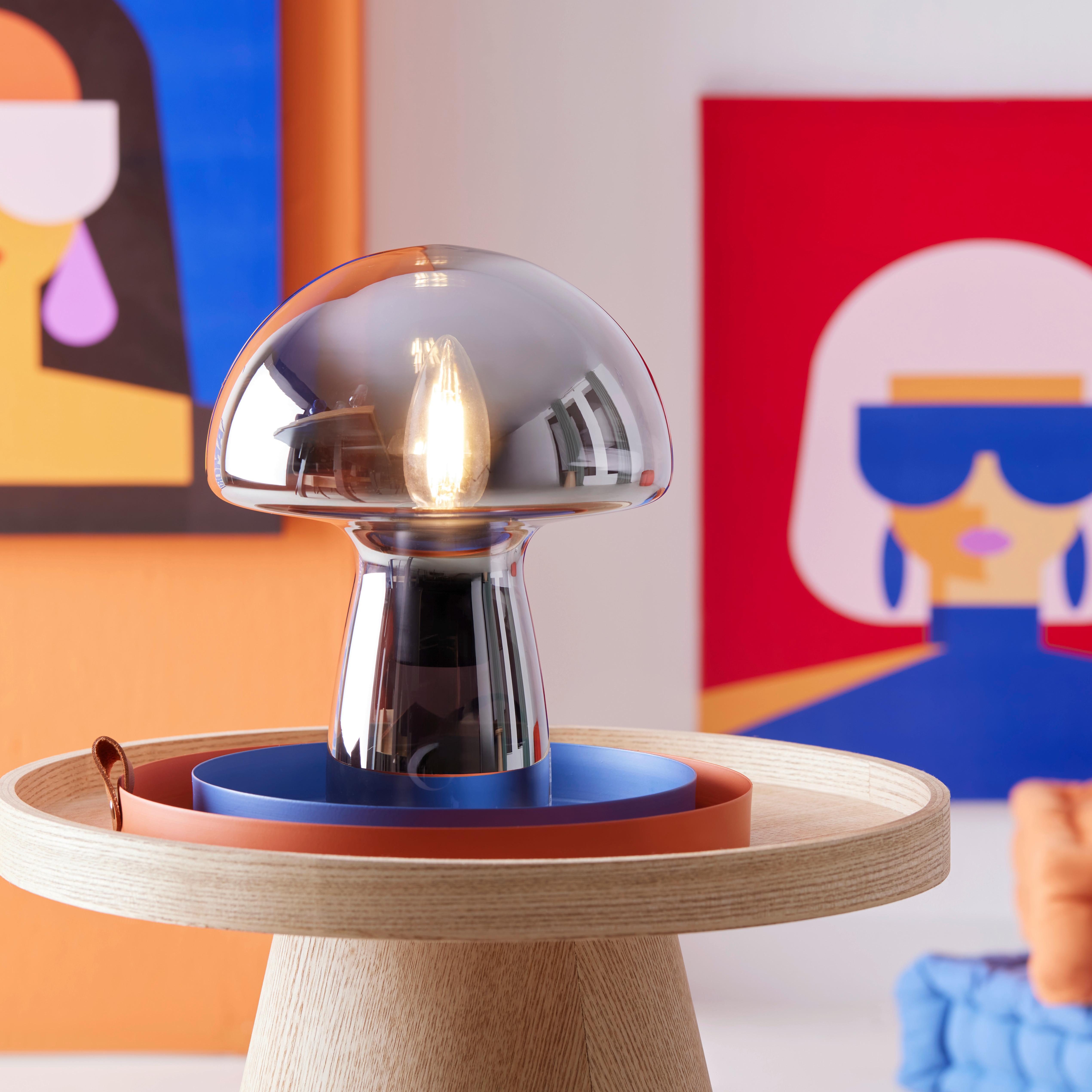 STOLNÍ LAMPA SCHWAMI - šedá/černá, Moderní, plast/sklo (18/23cm) - Modern Living