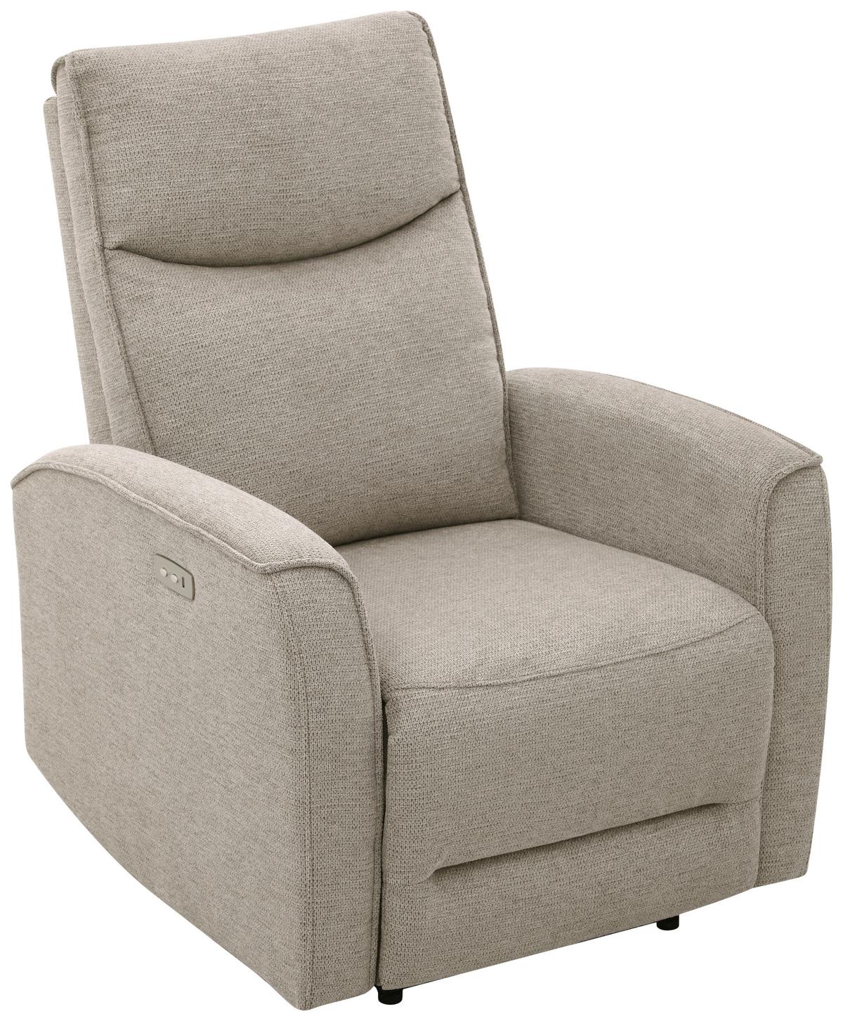 Fernsehsessel Leon Hellbraun mit Relaxfunktion - Hellbraun/Schwarz, Basics, Holz/Kunststoff (80/102/96cm) - Ondega