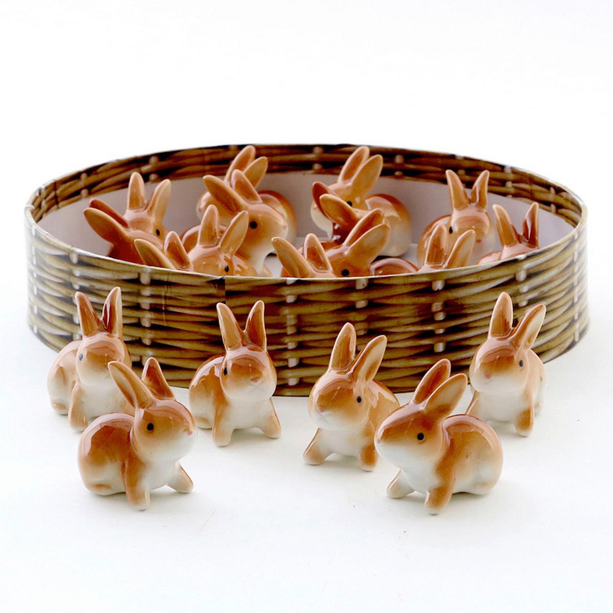 Dekohase Hoppy - Hellbraun/Weiß, Basics, Keramik (4/2/3,5cm)