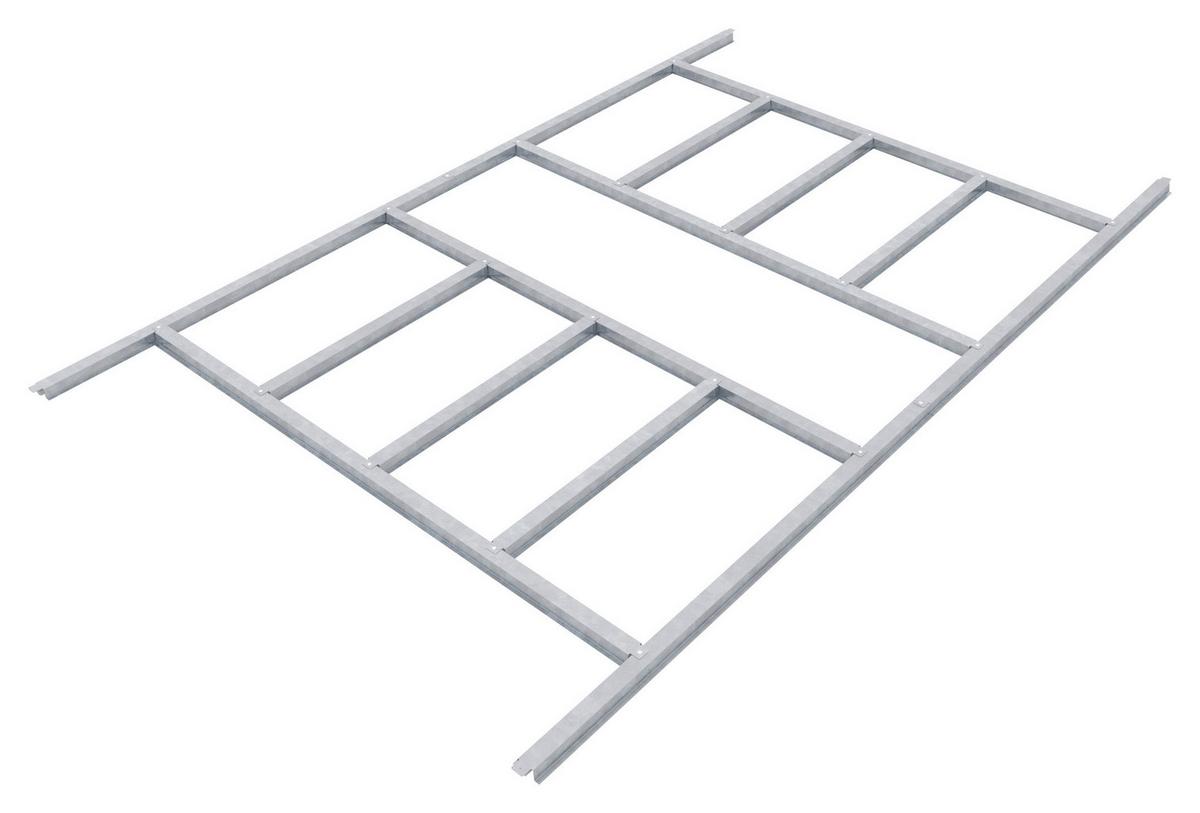 Fundamentrahmen Für Frankfurt Ii 224x180cm, Stahl - Silberfarben, Basics, Metall (224/2,6/180cm)