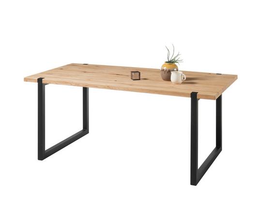Jedálenský Stôl Melvin 180 - farby dubu/čierna, Konvenčný, kov/drevo (180/75/90cm) Jedálenský Stôl Melvin 180 - farby dubu/čierna, Konvenčný, kov/drevo (180/75/90cm)